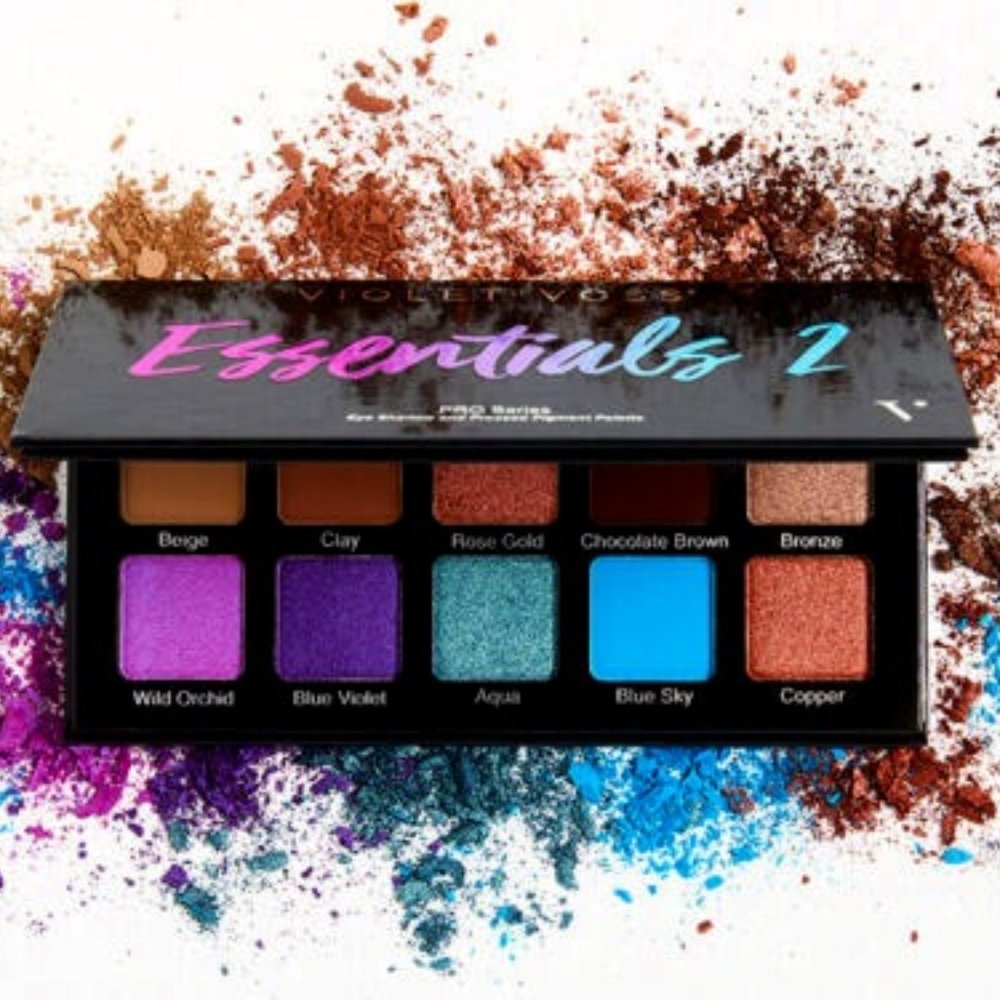 VIOLET VOSS Essentials 2 Eye Shadow Palette Pro 10 Shade Full Size NEW in Box